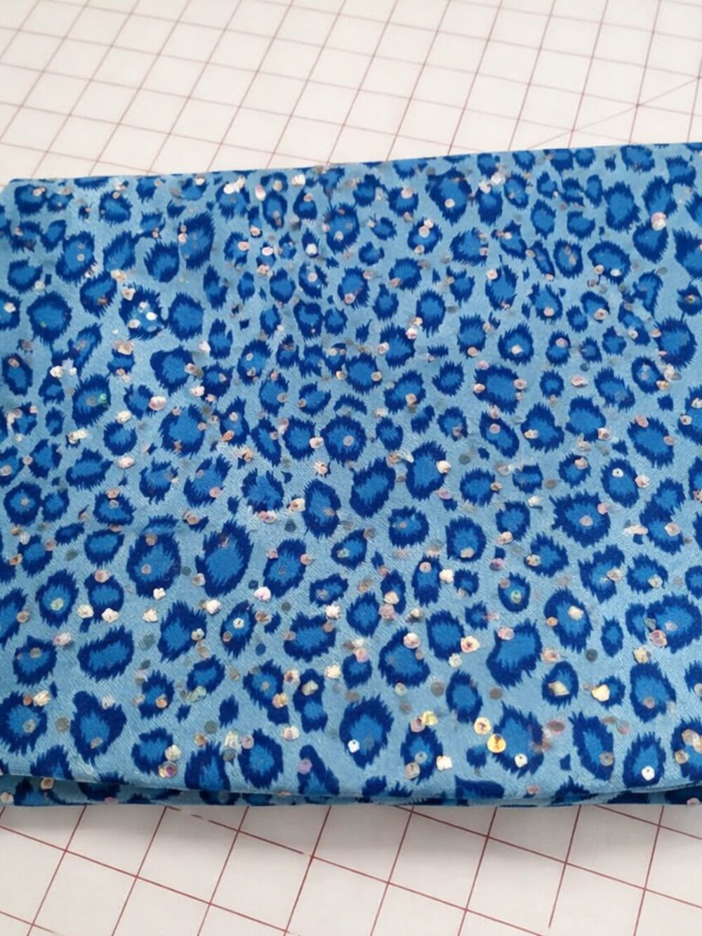 Blue Sparkly Knit Fabric – 2+ Yards (56” Wide)